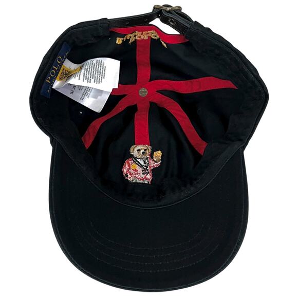 Vintage Polo Sport Hat Cap Strap Back Blue USA Flag One Size Cotton Dad - Picture 8 of 10